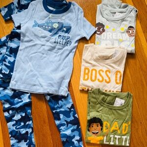 Toddler Boy graphic tees and pajama set